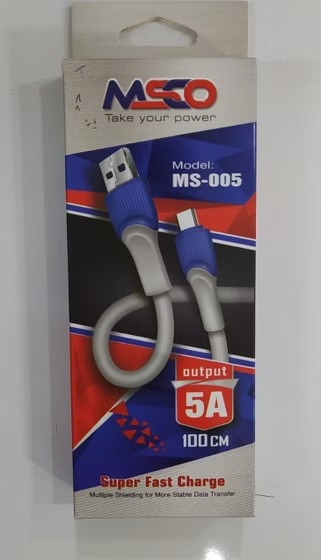 کابل شارژ برند MSCO فست شارژ و تایپ سی مدل ms-005c